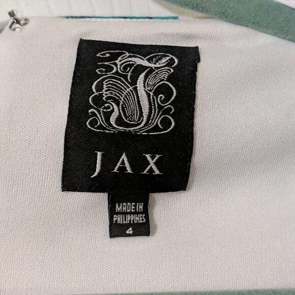 JAX fitted simmer printed dress Sz 4 - Picture 4 of 6